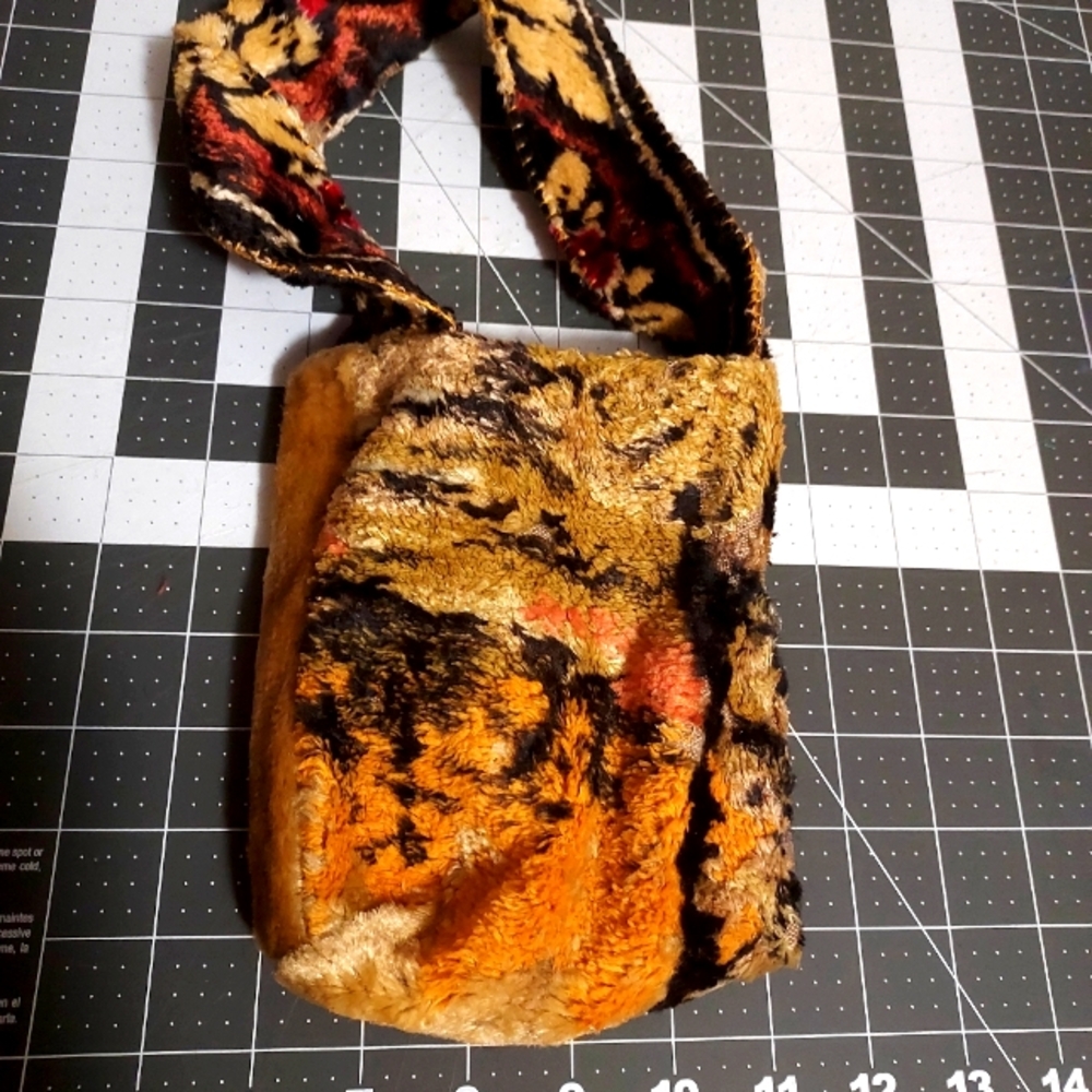 Upcycled extra small tote bag